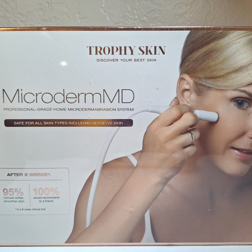 Trophy Skin Microderm MD Professional Grade Home Microdermabrasion System-BLUSH